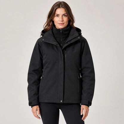 Brindal Hooded Shell Jacket — Black (apparel front)