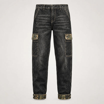 Breckon Cotton Cargo Jeans — Black (apparel solo)