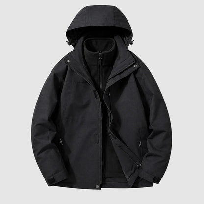 Brindal Hooded Shell Jacket — Black (apparel solo)