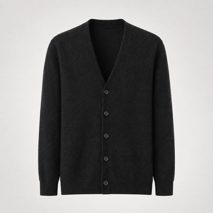 Dalven Wool Blend Cardigan — Black (apparel solo)