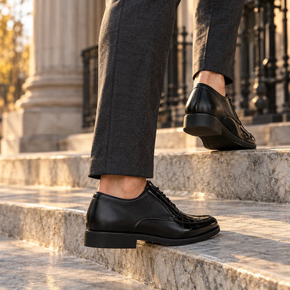 Dorval Leather Oxford Dress Shoes — Black (footwear environment 3)