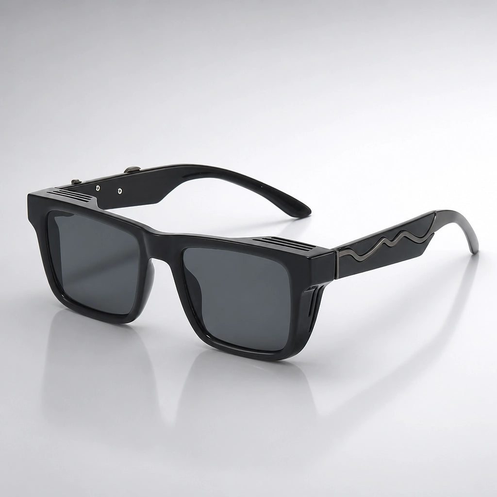 Halvon Ridgeway Sunglasses — Black Frame Gray Film (sunglasses hero)