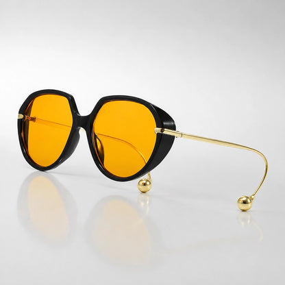 Halvara Brioso Sunglasses — Black Frame Orange Slices (sunglasses hero)
