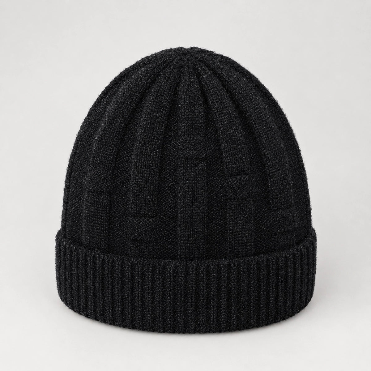 Drummond Wool Beanie — Black (headwear solo alt)