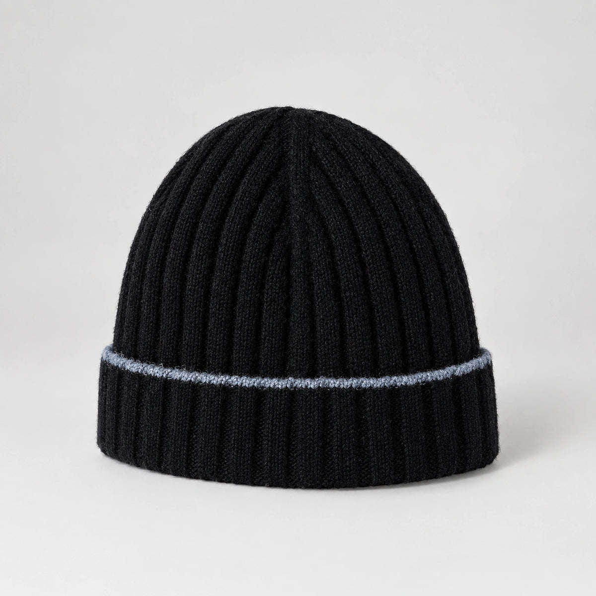 Dalton Wool Beanie — Black (headwear solo front)