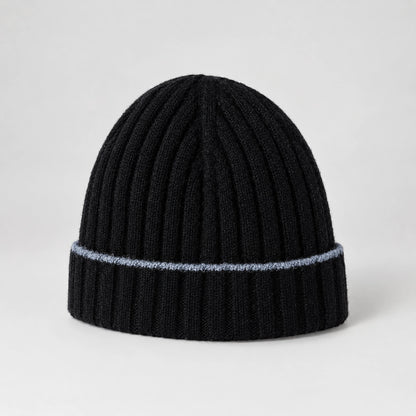 Dalton Wool Beanie — Black (headwear solo front)