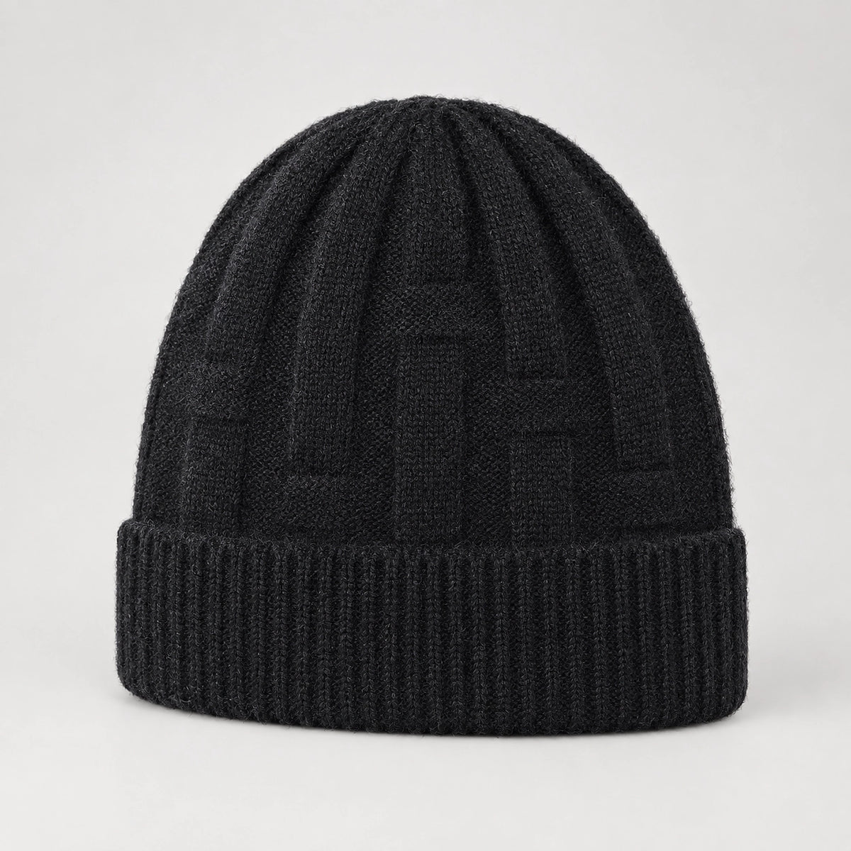 Drummond Wool Beanie — Black (headwear solo front)