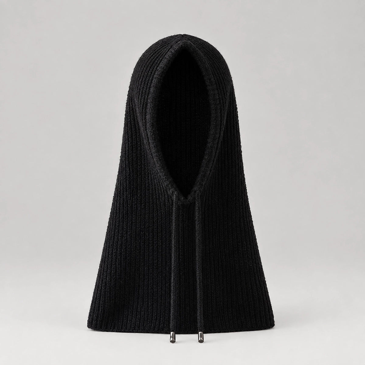 Brynn Wool Blend Balaclava Hood — Black (headwear solo front)