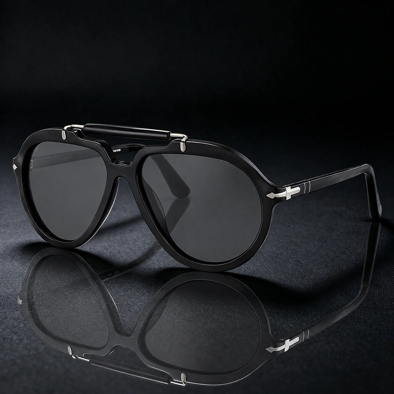 Quelto Aviator Sunglasses — Black (match anchor 1)