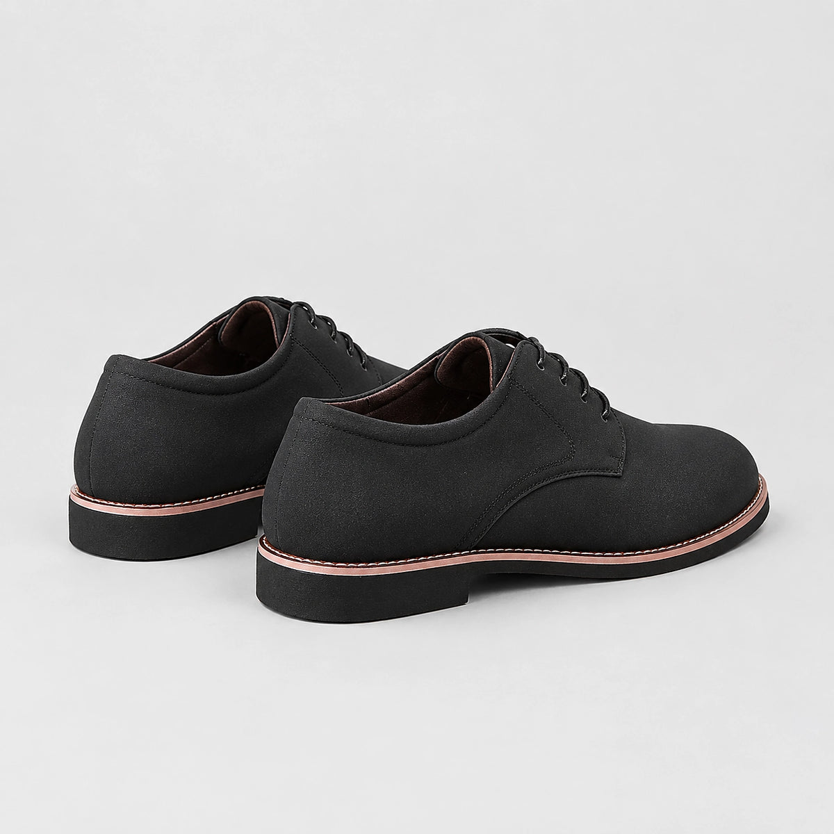 Halkirk Leather Derby Oxfords — Black (mens shoe angle)