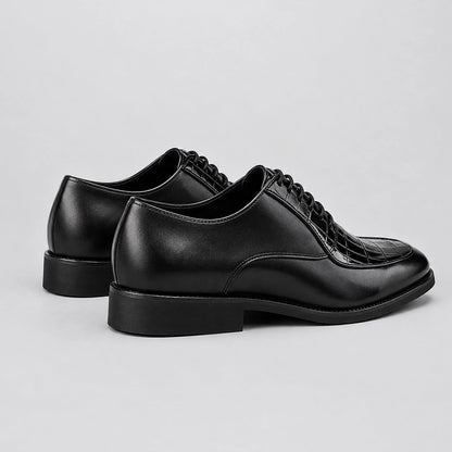 Dorval Leather Oxford Dress Shoes — Black (mens shoe angle)