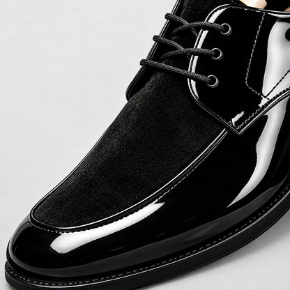 Halvord Leather Derby Oxfords — Black (mens shoe zoom)