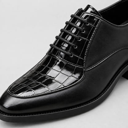 Dorval Leather Oxford Dress Shoes — Black (mens shoe zoom)