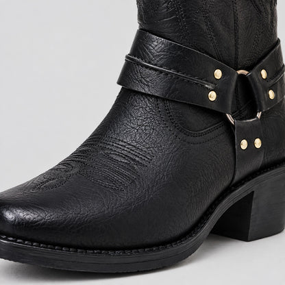 Durango Leather Western Boots — Black (mens shoe zoom)