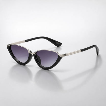 Dalvera Cat-Eye Sunglasses — Black & Silver (sunglasses hero)