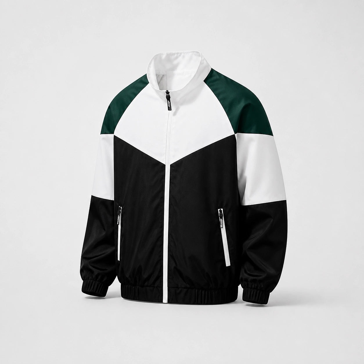 Halcor Colorblock Track Jacket — Black (studio solo)