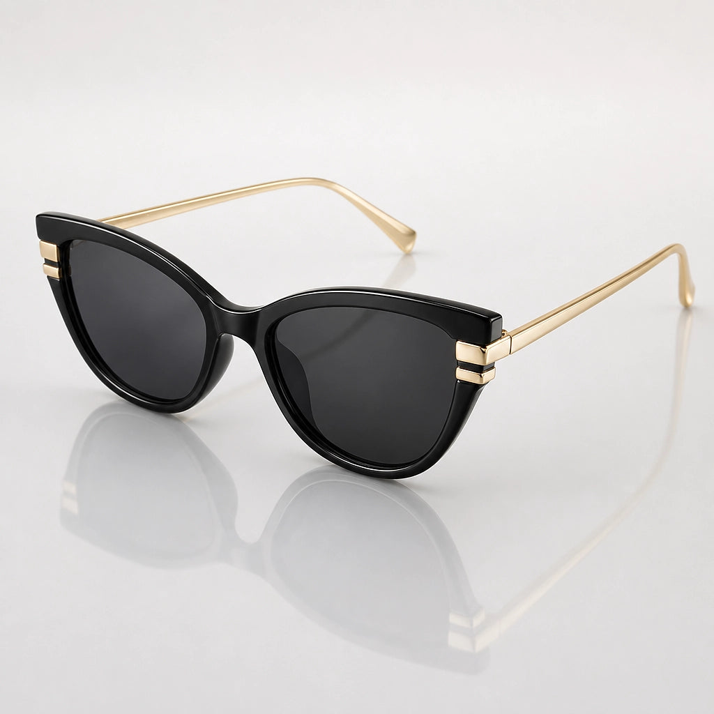 Pelara Cat-Eye Sunglasses — Black (sunglasses hero)