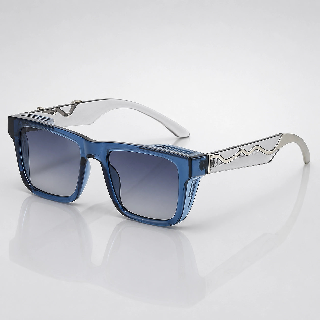 Halvon Ridgeway Sunglasses — Blue Frame Gray Film (sunglasses hero)