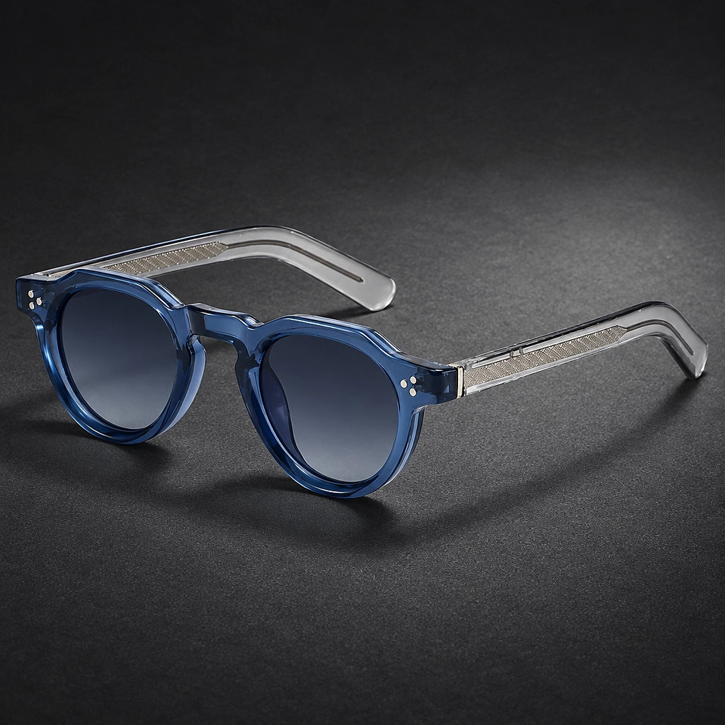 Delvano Capri Sunglasses — Blue/grey-blue (sunglasses hero)