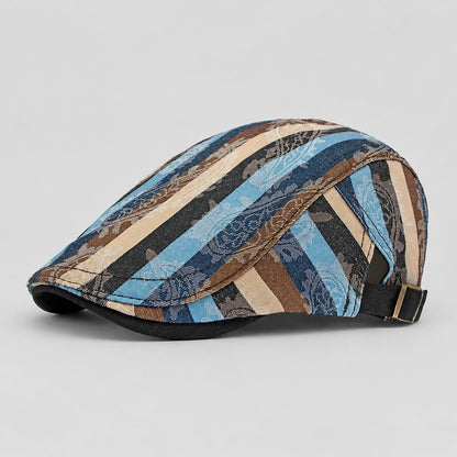 Delano Cotton Flat Cap — Blue (studio solo)