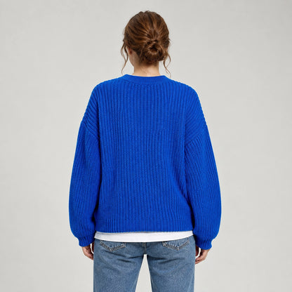 Brynn Ribbed Knit Sweater — Blue Theme (apparel back)