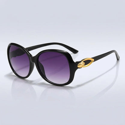 Floreau Solene Sunglasses — Bright Black Frame Gradient Gray Film (sunglasses hero)