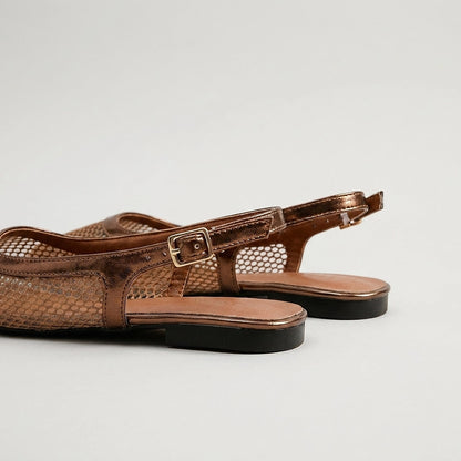 Lucy Mesh Slingback Flat Sandals