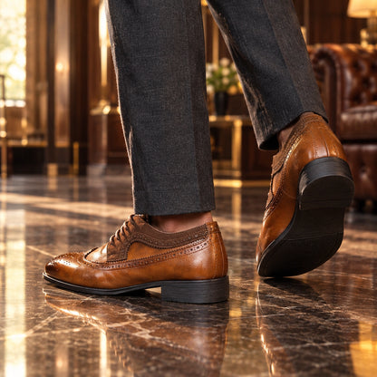 Dalvren Leather Brogue Derby — Brown (footwear environment 3)
