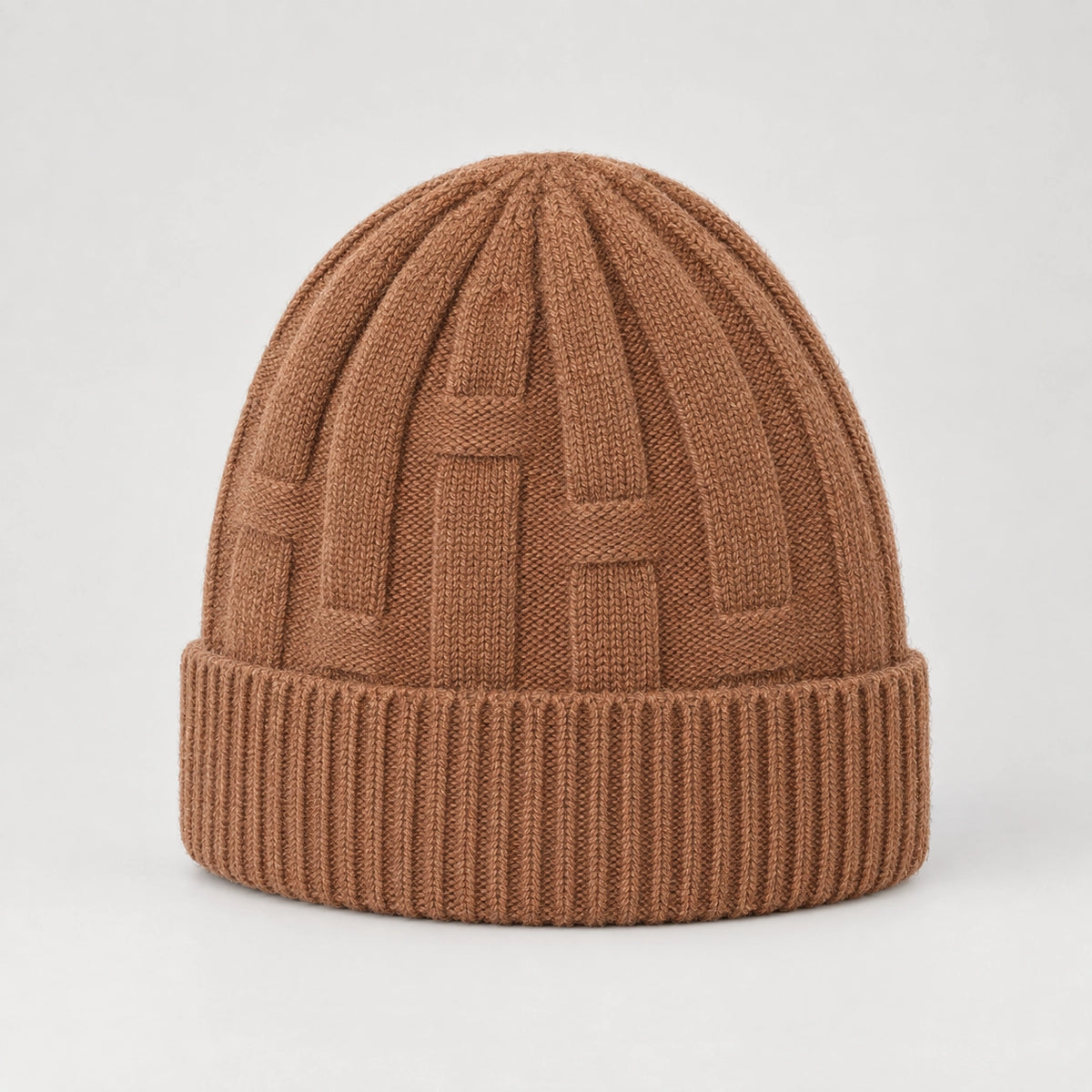 Drummond Wool Beanie — Brown (headwear solo front)