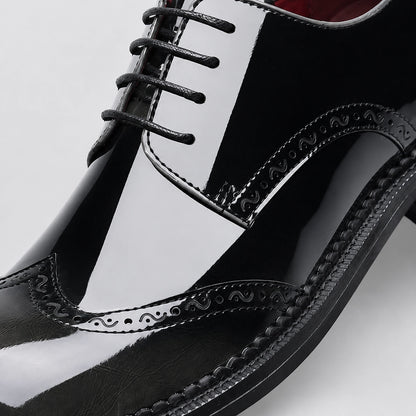 Halford Leather Brogue Oxford — Brown (mens shoe zoom)