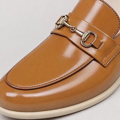 Halcourt Leather Horsebit Mule — Brown (mens shoe zoom)