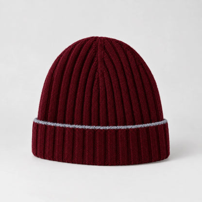 Dalton Wool Beanie — Burgundy (headwear solo front)