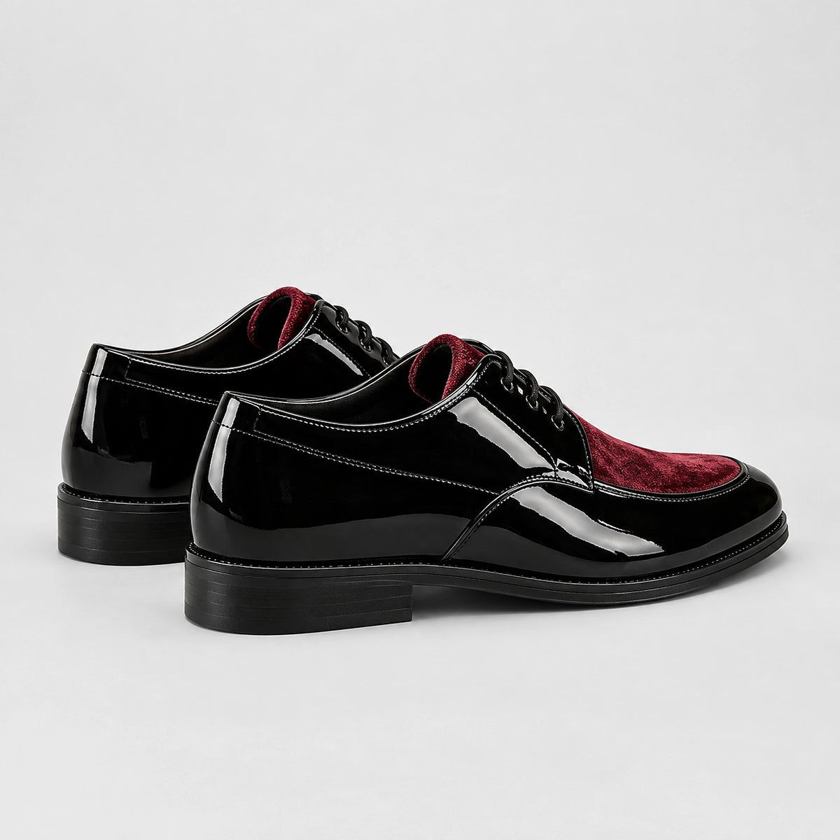 Halvord Leather Derby Oxfords — Burgundy (mens shoe angle)