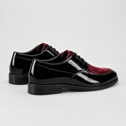 Halvord Leather Derby Oxfords — Burgundy (mens shoe angle)