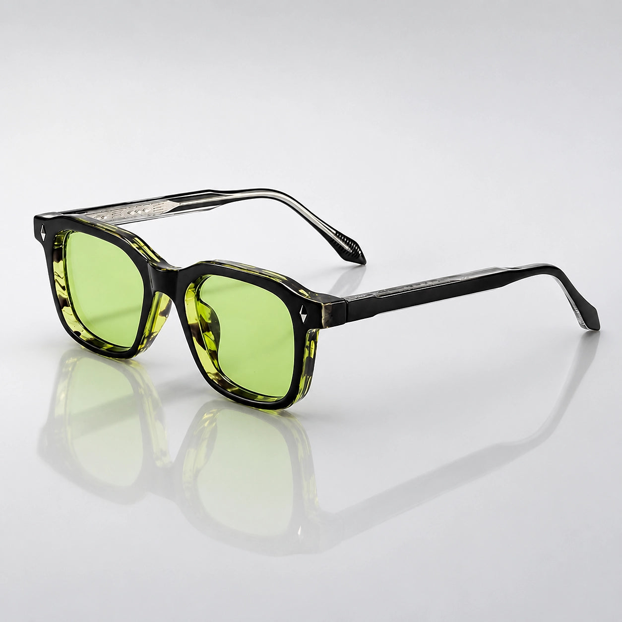 Delvano Corso Sunglasses — C02 Green (sunglasses hero)