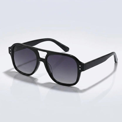 Peloru Aviator Sunglasses — C1 Black Frame Gradual Gray (sunglasses hero)