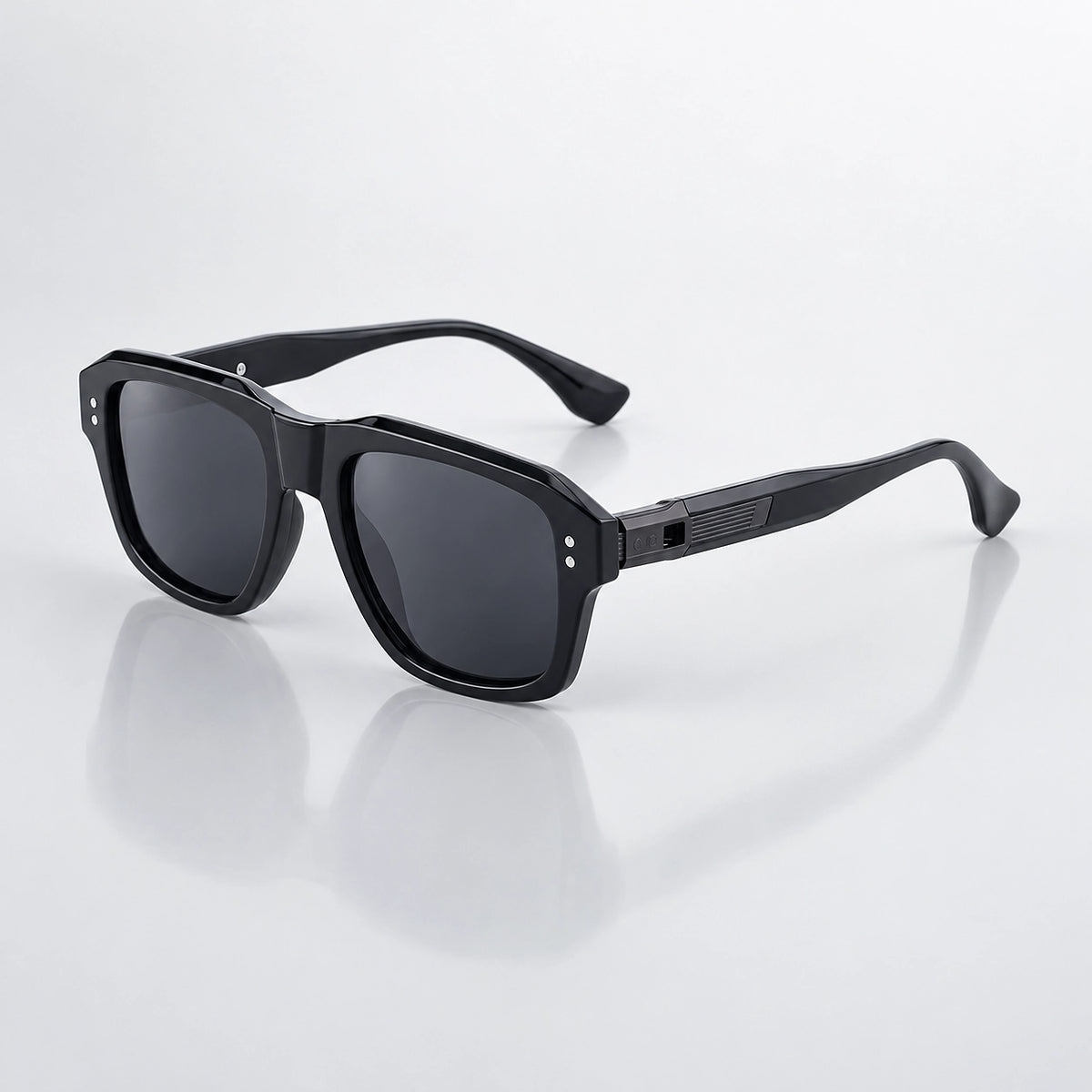 Dravon Corsair Sunglasses — C1 Bright Black All Gray (sunglasses hero)