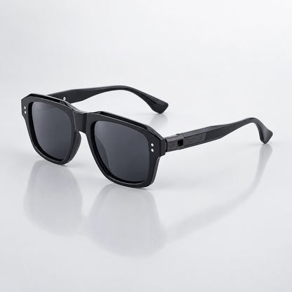 Dravon Corsair Sunglasses — C1 Bright Black All Gray (sunglasses hero)