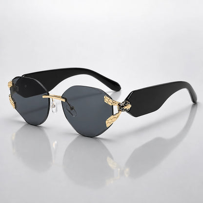 Calyx Serrano Sunglasses — C1 Gold Frame Black And Gray Film (sunglasses hero)