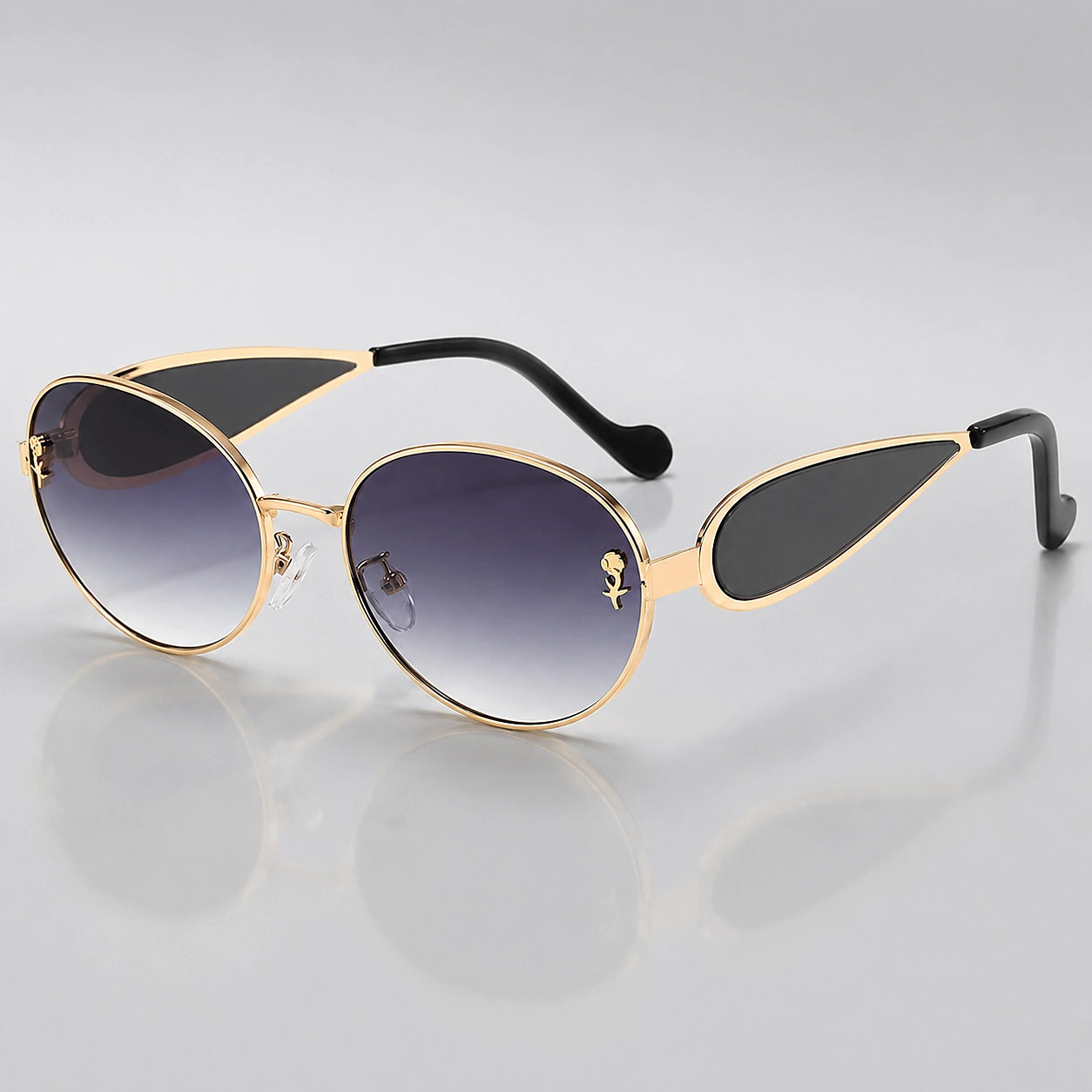Delara Solano Sunglasses — C2 Gold Frame Gradually Gray Film (sunglasses hero)