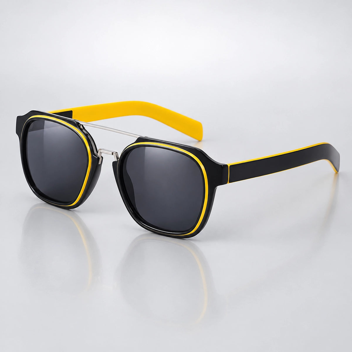 Drava Corso Sunglasses — C3 Bright Black Solid Yellow (sunglasses hero)