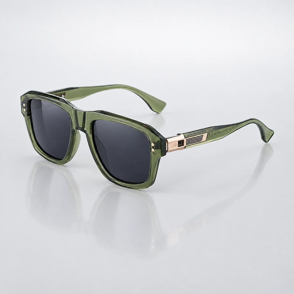 Dravon Corsair Sunglasses — C5 Bright Green All Gray (sunglasses hero)