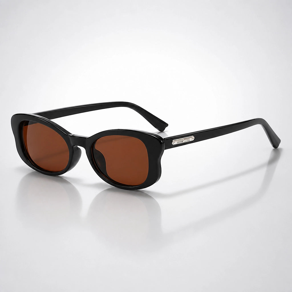 Pelora Rivena Sunglasses — C5黑框茶片 (sunglasses hero)