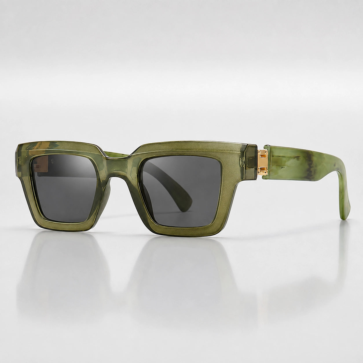 Darven Maleo Sunglasses — C6 Dark Green Frame Gray Film (sunglasses hero)