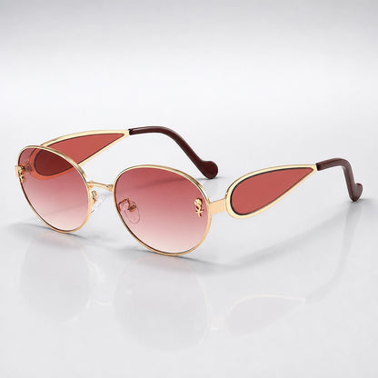 Delara Solano Sunglasses — C6 Gold Frame Gradually Red Film (sunglasses hero)