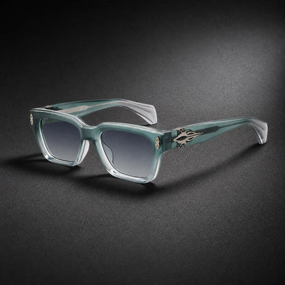 Halvero Torino Sunglasses — C6 Sand Transparent Blue Frame/blue Gradually Gray Film (sunglasses hero)