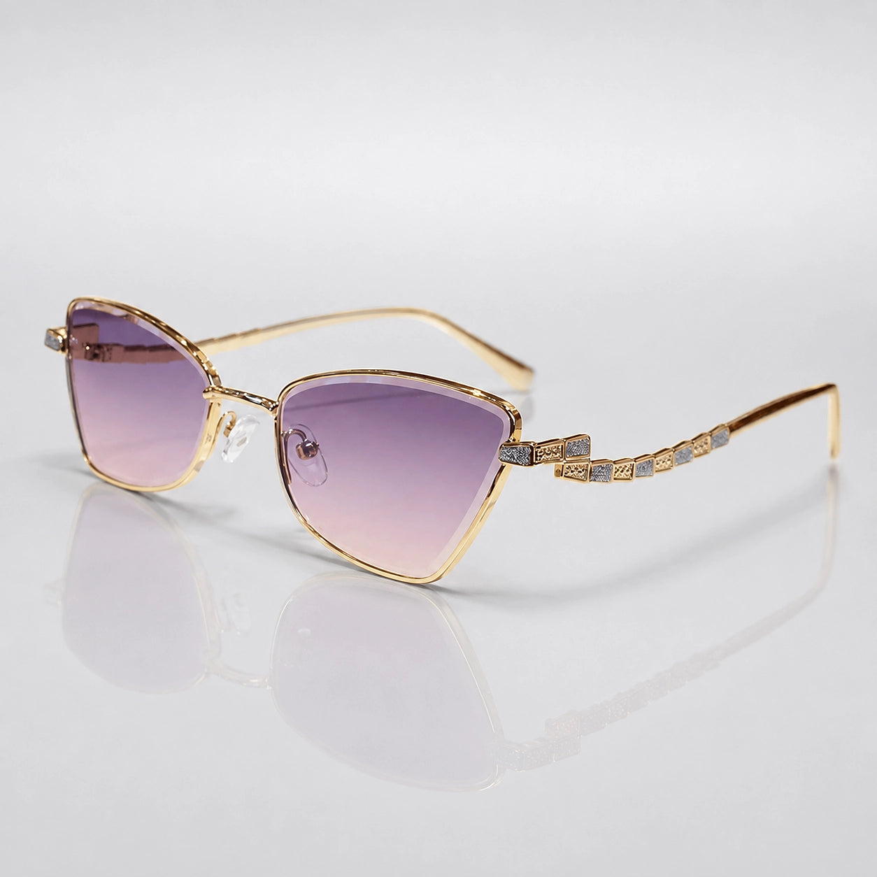 Quelsa Cat-Eye Sunglasses — C7灰粉 (sunglasses hero)