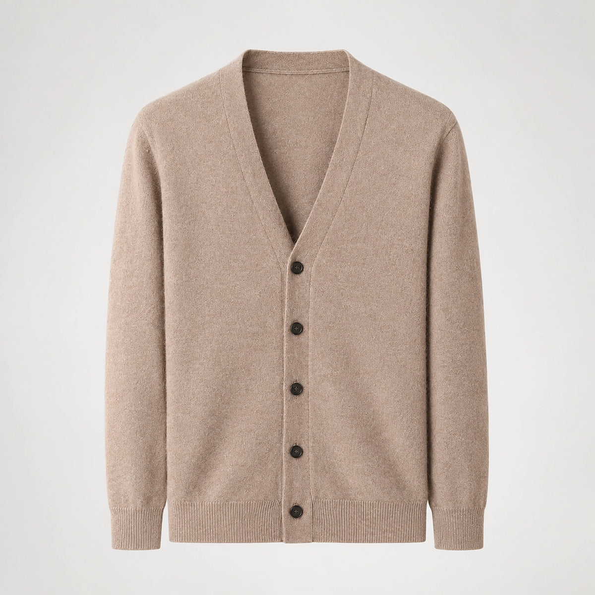 Dalven Wool Blend Cardigan — Camel (apparel solo)