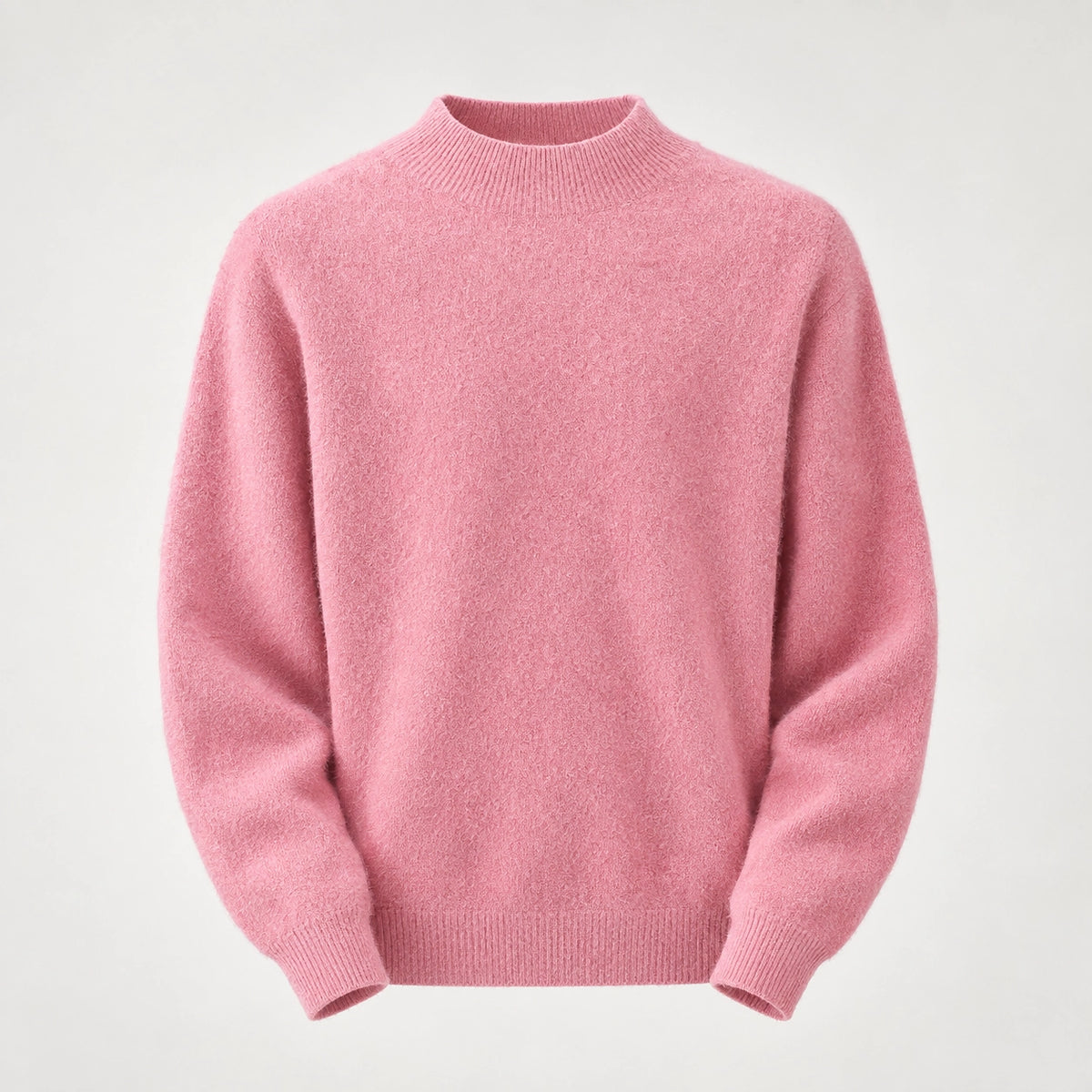 Halvern Cashmere Crewneck Sweater — Clay Pink (apparel solo)