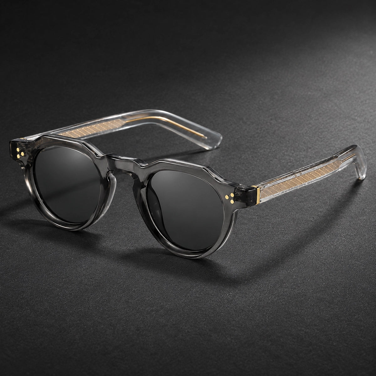 Delvano Capri Sunglasses — Clear-drey/black (sunglasses hero)